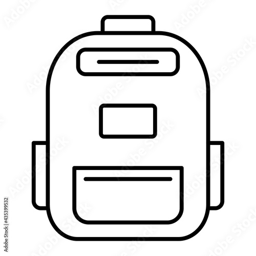 Vector Bagpack Outline Icon Design