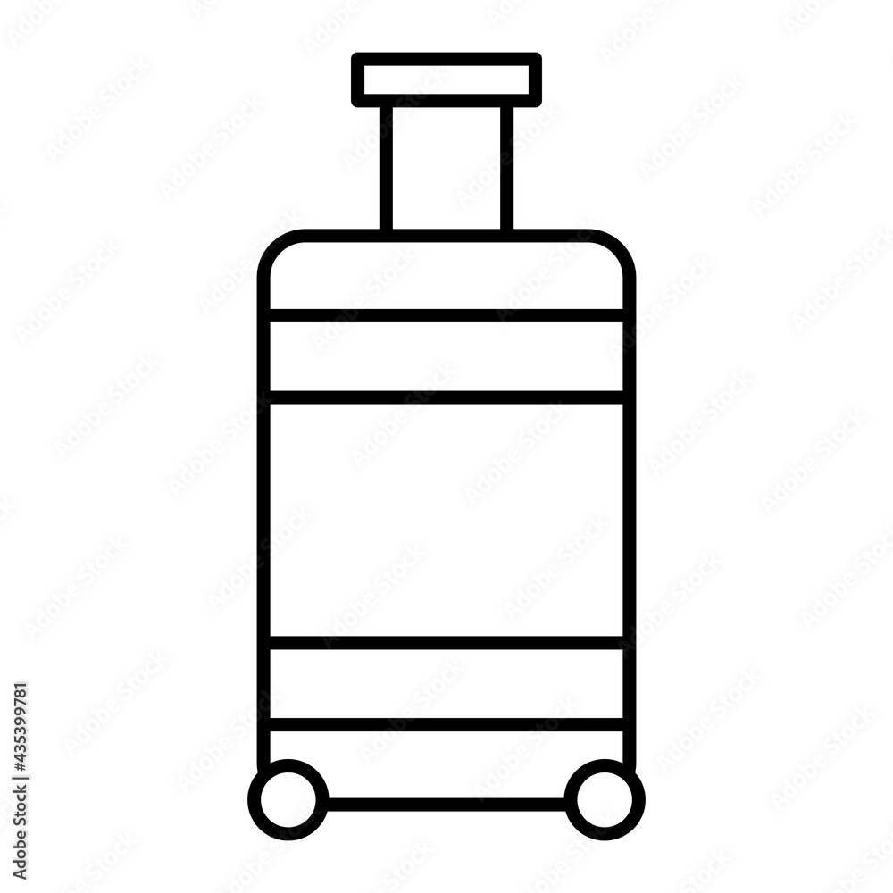 Vector Luggage Outline Icon Design Vector Luggage Outline Icon Design