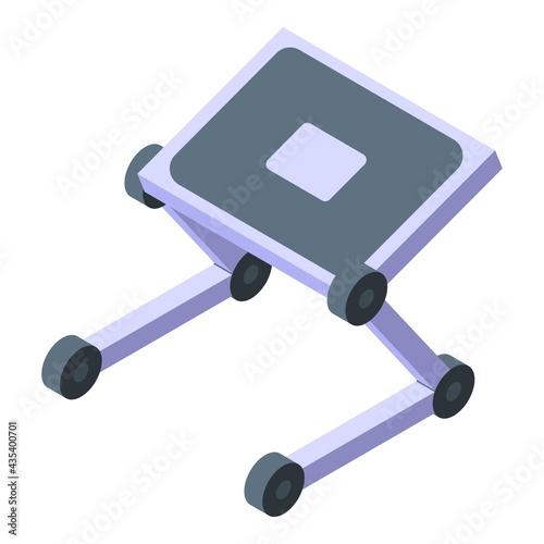 Ergonomic laptop stand icon. Isometric of Ergonomic laptop stand vector icon for web design isolated on white background