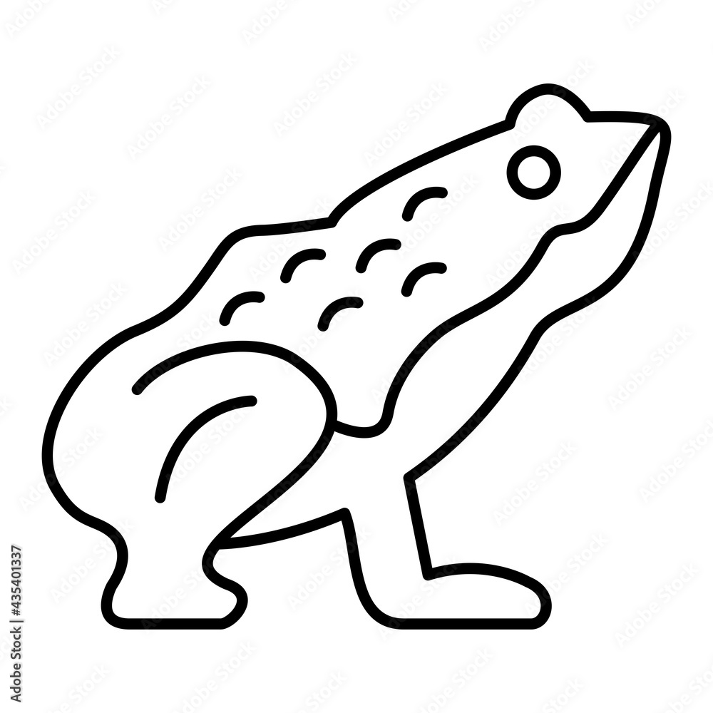 Vector Frog Outline Icon Design Vector Frog Outline Icon Design