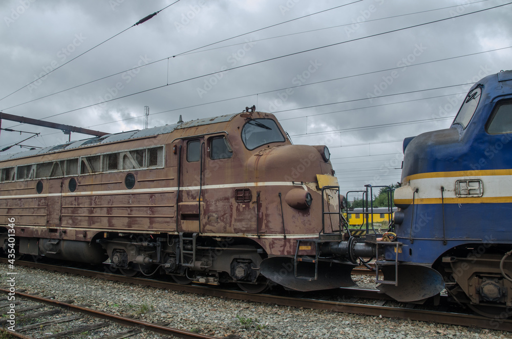 Obraz premium Alte Lokomotiven in Padborg/Dänemark.