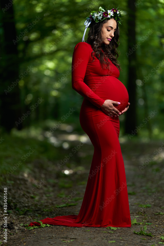 Beautiful latino pregnant woman in the forest Beautiful latino pregnant woman in the forest