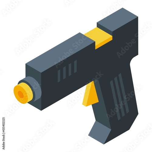 Silicone caulk gun construction icon. Isometric of Silicone caulk gun construction vector icon for web design isolated on white background