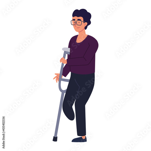 disabled man without leg