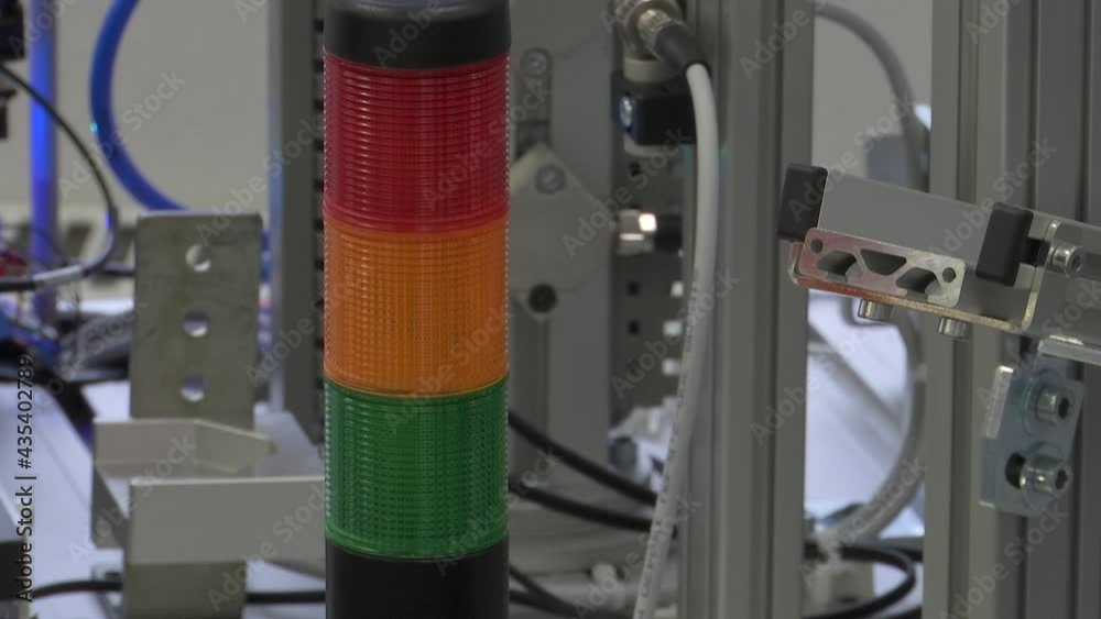 Warning light alarm for machine working. Close-up. Warning light alarm for machine working. Close-up.