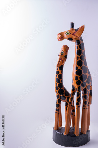 Giraffe dolls of mother and son 