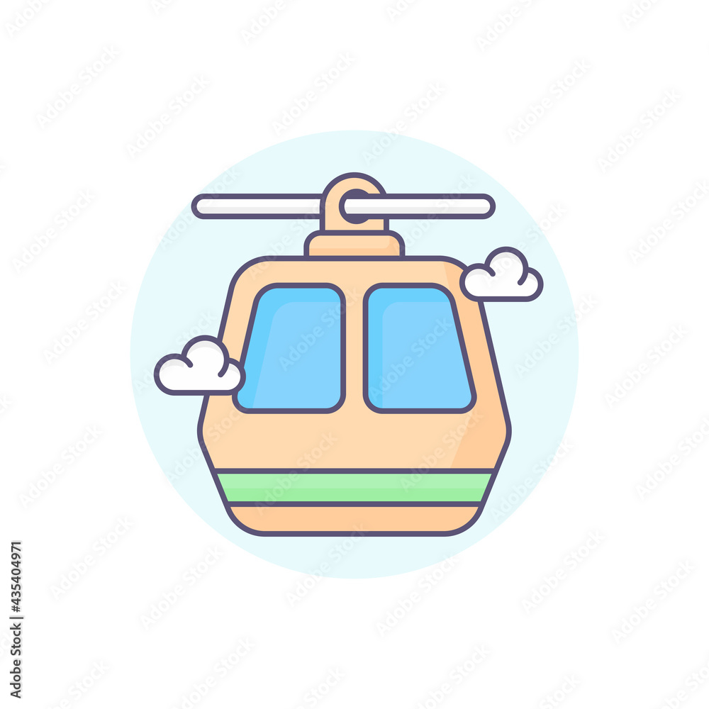 cable car vector round icon style illustration. EPS 10 File cable car vector round icon style illustration. EPS 10 File