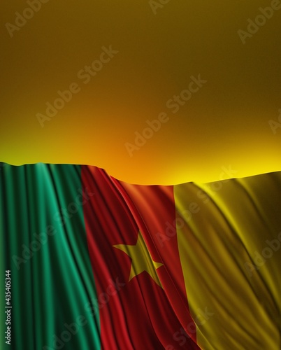 Abstract Cameroon Flag 3D Render (3D Artwork) © zavarts