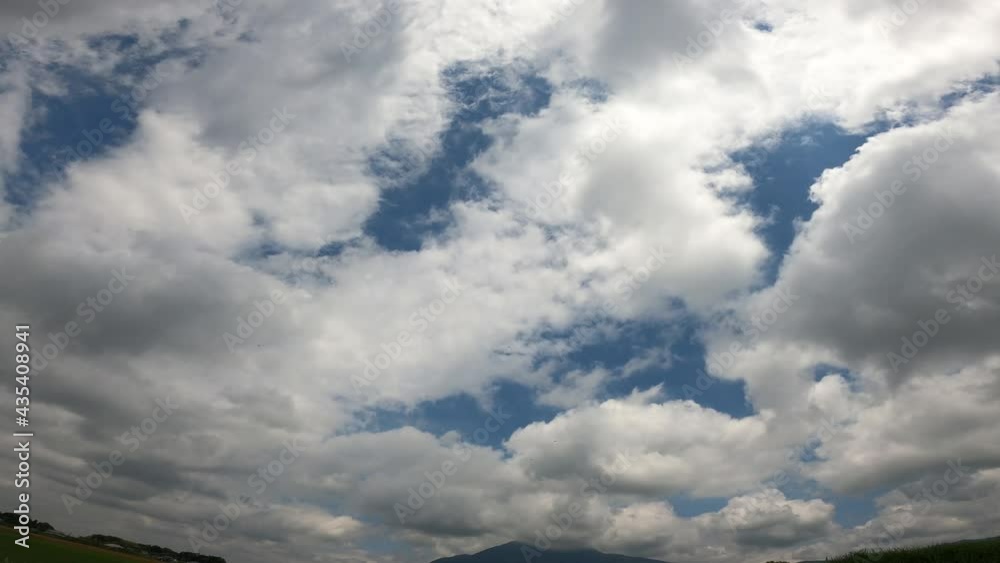 空 雲 初夏 夏 積乱雲 筑波山 タイムラプス動画 4K サウンドあり 音声あり cloud sunny sky