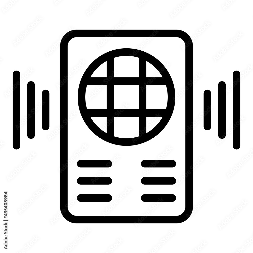 Walkie talkie icon. Outline Walkie talkie vector icon for web design isolated on white background Walkie talkie icon. Outline Walkie talkie vector icon for web design isolated on white background