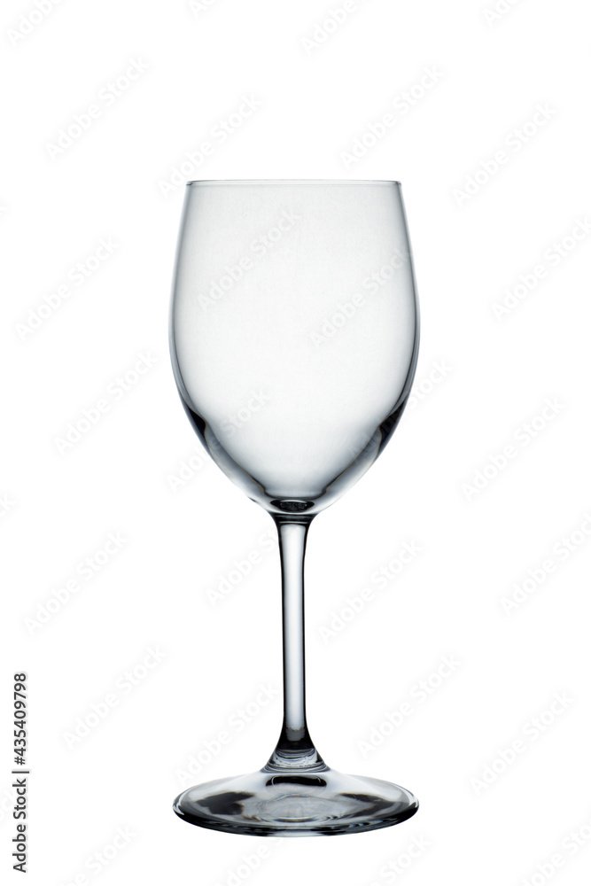 Empty wine glass isolated on white background with clipping path.Studio shot Empty wine glass isolated on white background with clipping path.Studio shot