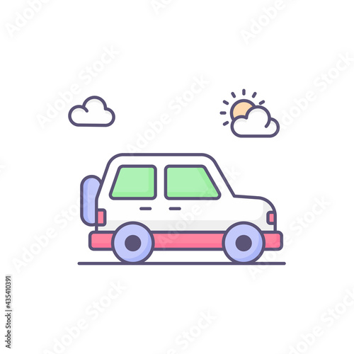Pick up vector fill outline icon style illustration. EPS 10 File