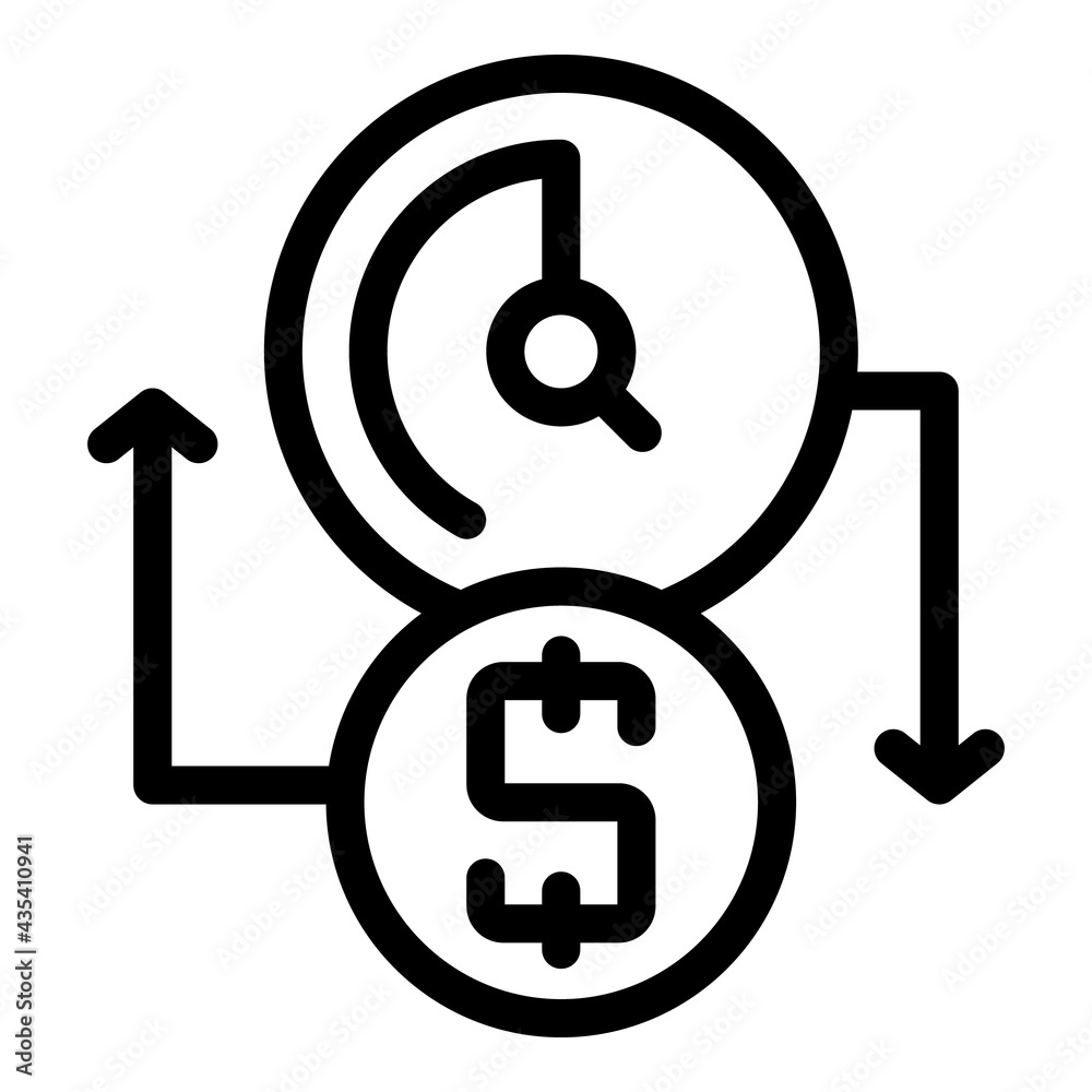 Money profit icon. Outline Money profit vector icon for web design isolated on white background Money profit icon. Outline Money profit vector icon for web design isolated on white background