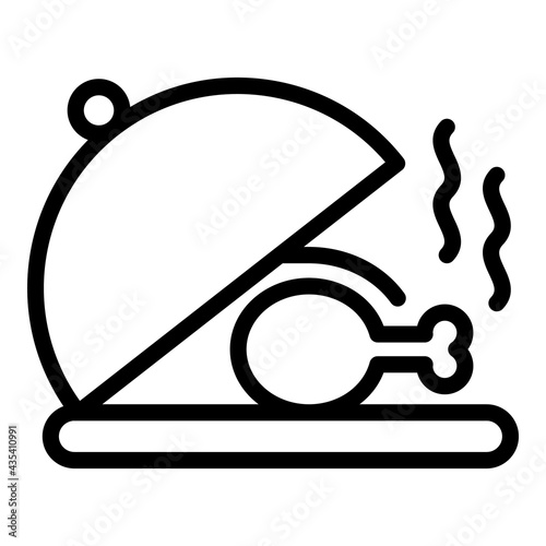 Serving meal icon. Outline Serving meal vector icon for web design isolated on white background