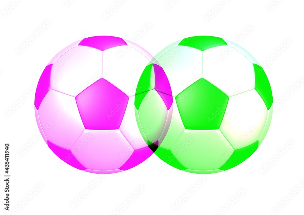 Naklejka premium 抽象的なサッカーボールのイラスト