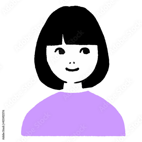 笑顔の女性のアイコン