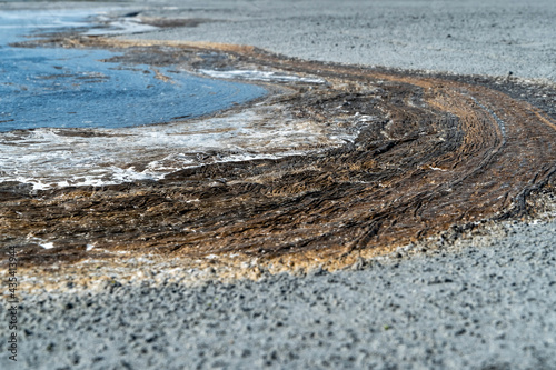 textured pattern of gray ash on the water vv ide divorces photo