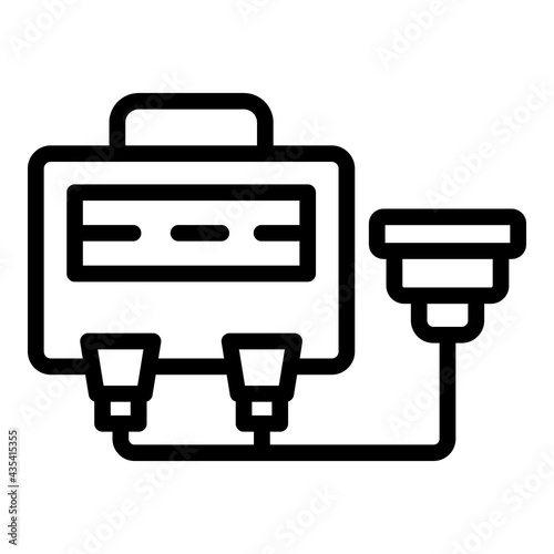 Ambulance defibrillator icon. Outline Ambulance defibrillator vector icon for web design isolated on white background