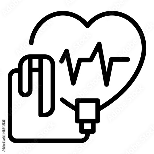 Doctor defibrillator icon. Outline Doctor defibrillator vector icon for web design isolated on white background