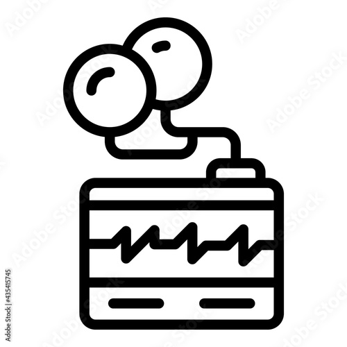 Pacemaker defibrillator icon. Outline Pacemaker defibrillator vector icon for web design isolated on white background