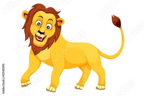 isolated lion on white background vector design