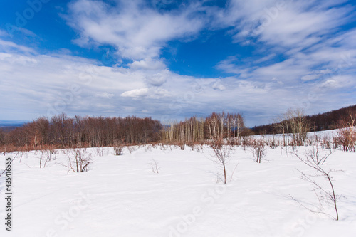 Nature Landscape. Winter daylight. Mountain range in eastern Serbia. Homolje Mountains