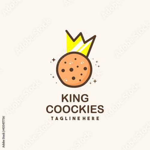 King cookies flat style design symbol logo illustration vector graphics