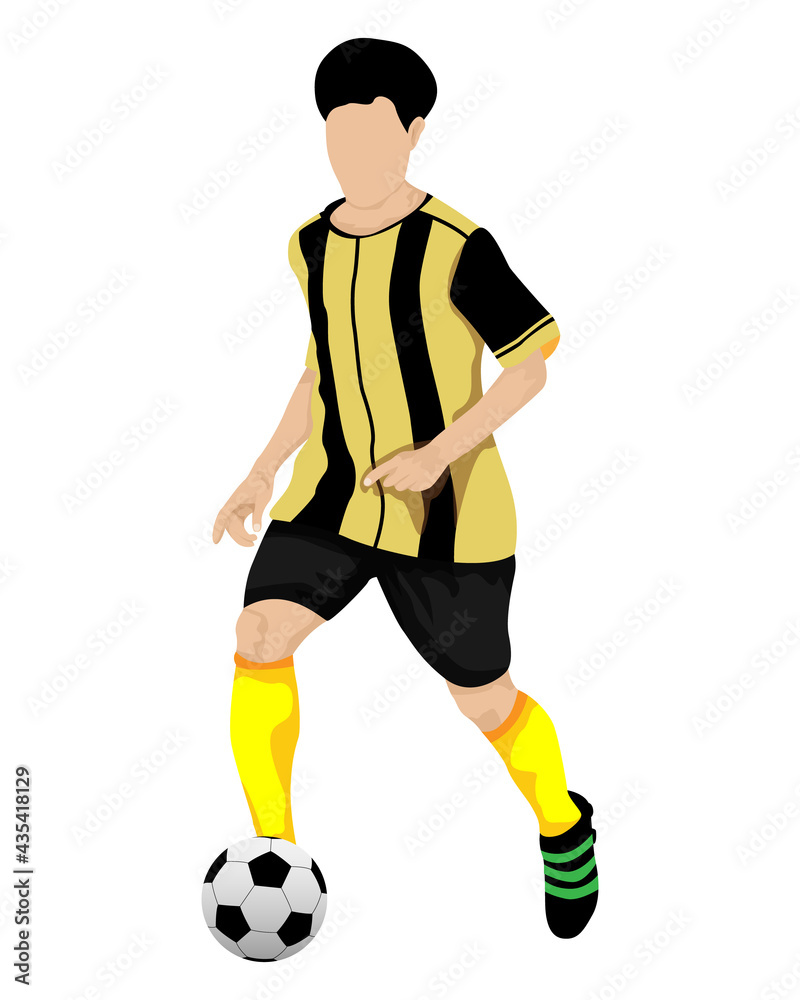 isolated football player on white background vector design