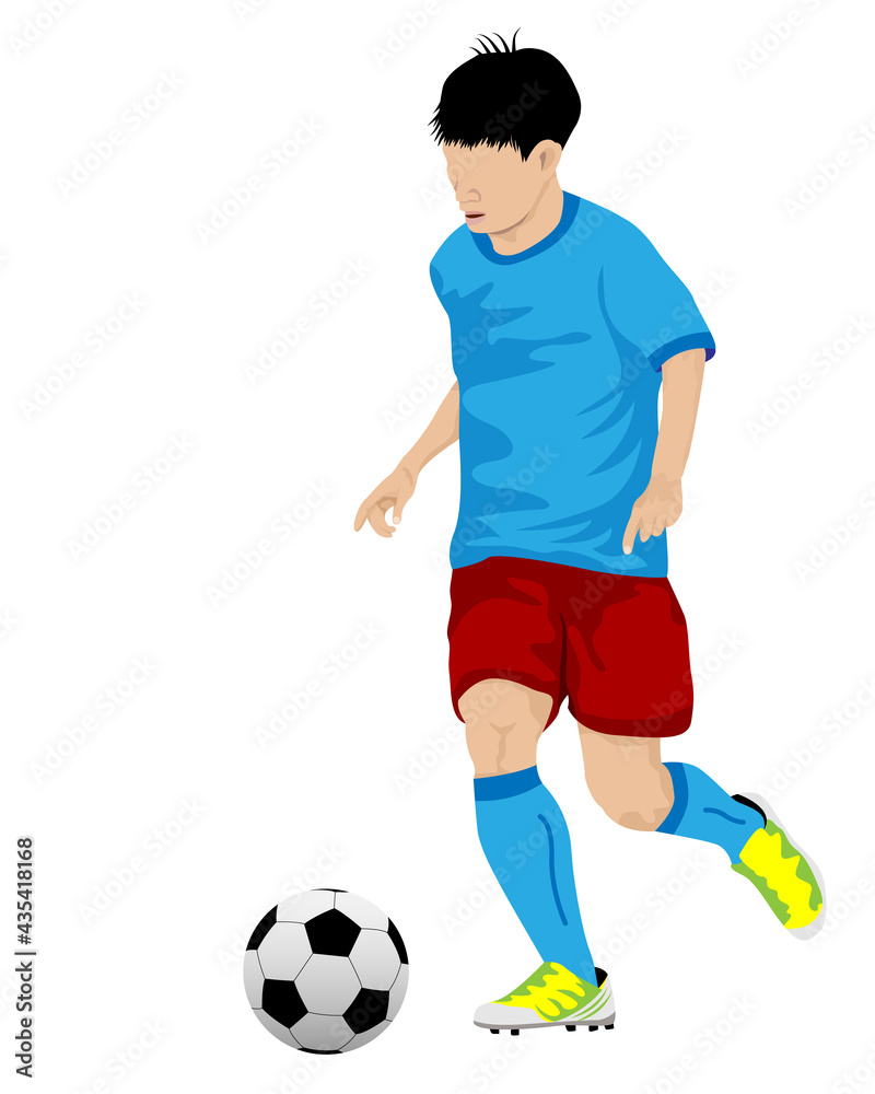 isolated football player on white background vector design