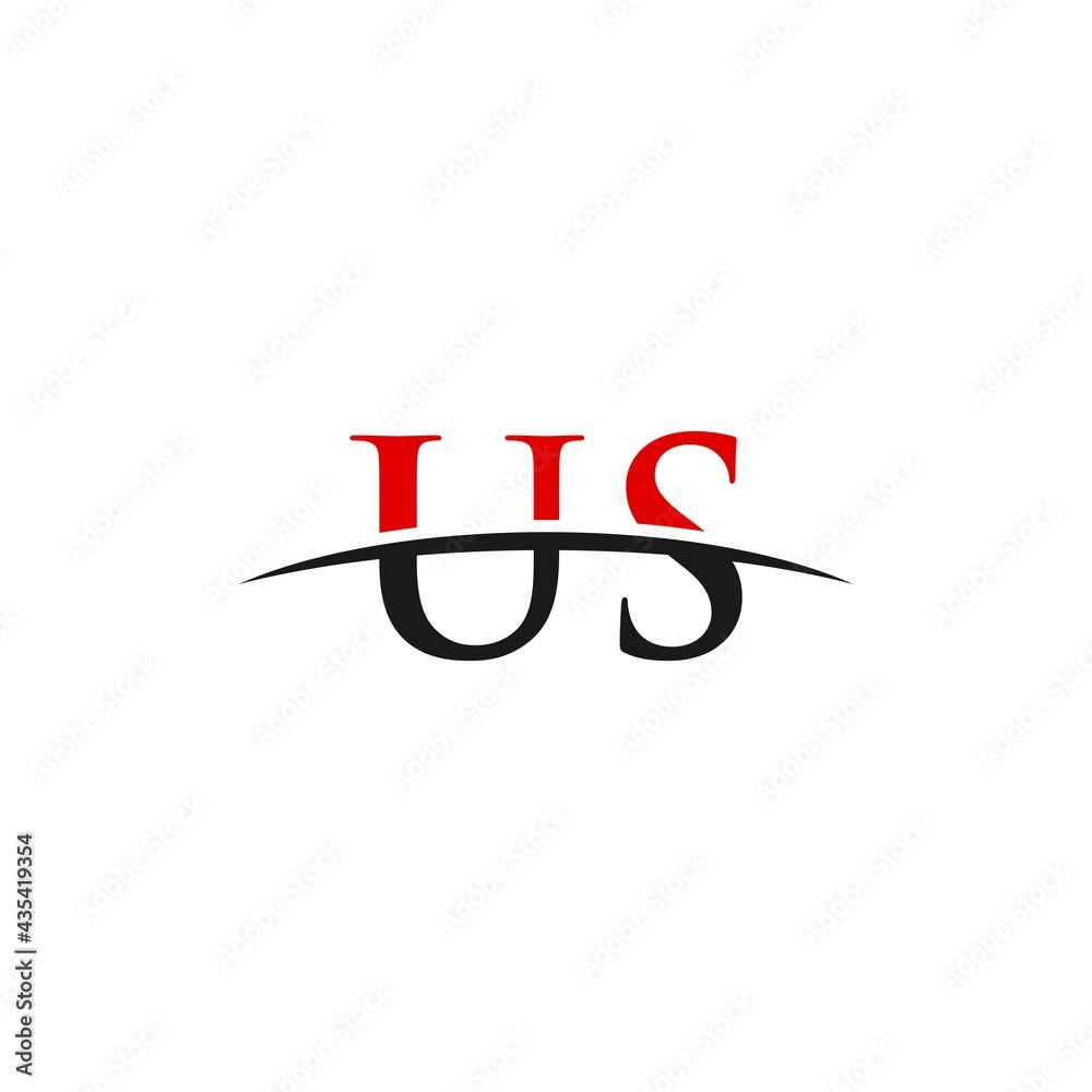 US initial swoosh horizon, letter logo designs vector US initial swoosh horizon, letter logo designs vector