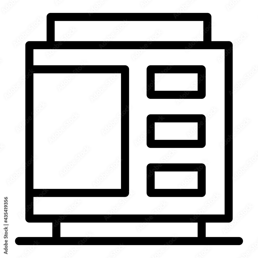 Coins vending machine icon. Outline Coins vending machine vector icon for web design isolated on white background Coins vending machine icon. Outline Coins vending machine vector icon for web design isolated on white background