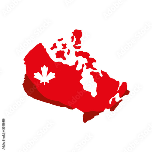 canadian red map