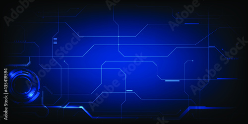 Hi tech digital abstract dark blue technology background.Futuristic modern tech concept.Vector illustrations.