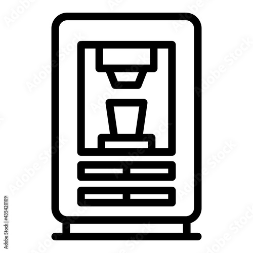 Canned drink machine icon. Outline Canned drink machine vector icon for web design isolated on white background