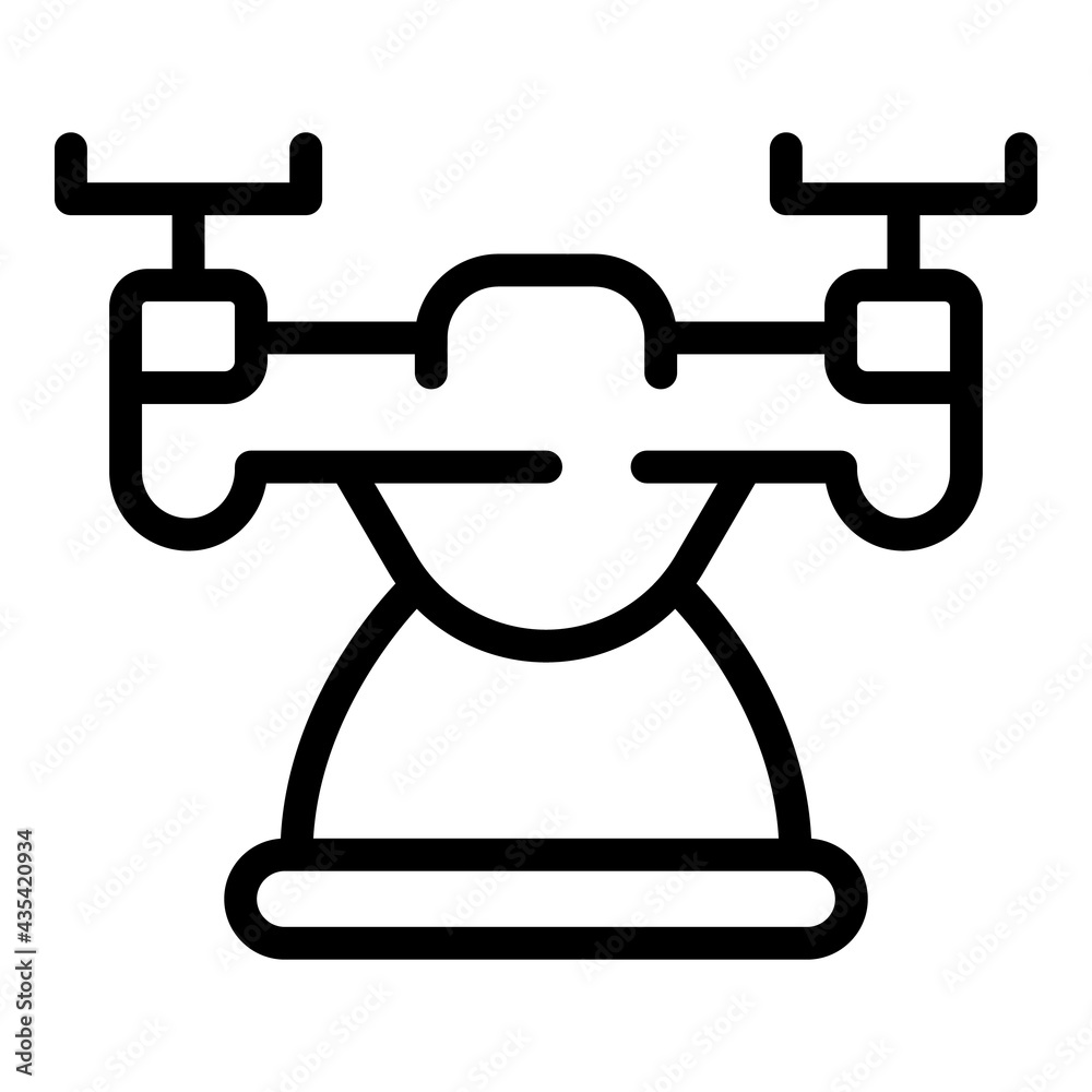 Remote drone icon. Outline Remote drone vector icon for web design isolated on white background Remote drone icon. Outline Remote drone vector icon for web design isolated on white background