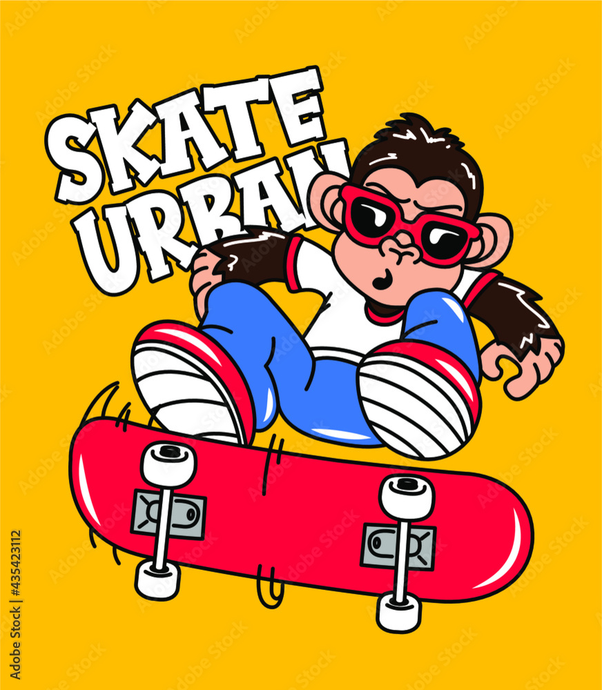 mono en patineta mono en patineta