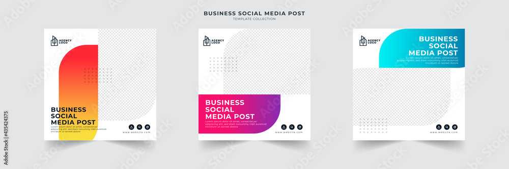 business social media post template - obrazy, fototapety, plakaty 