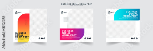 business social media post template photo