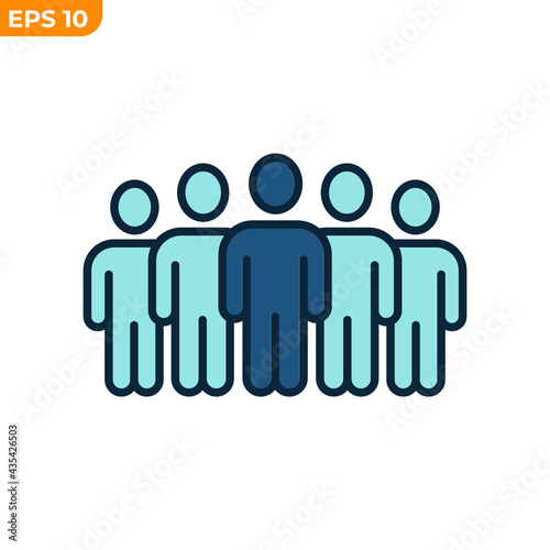 team icon. people group symbol template for graphic and web design collection logo vector illustration