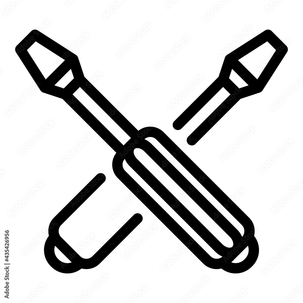 Repair service icon. Outline Repair service vector icon for web design isolated on white background