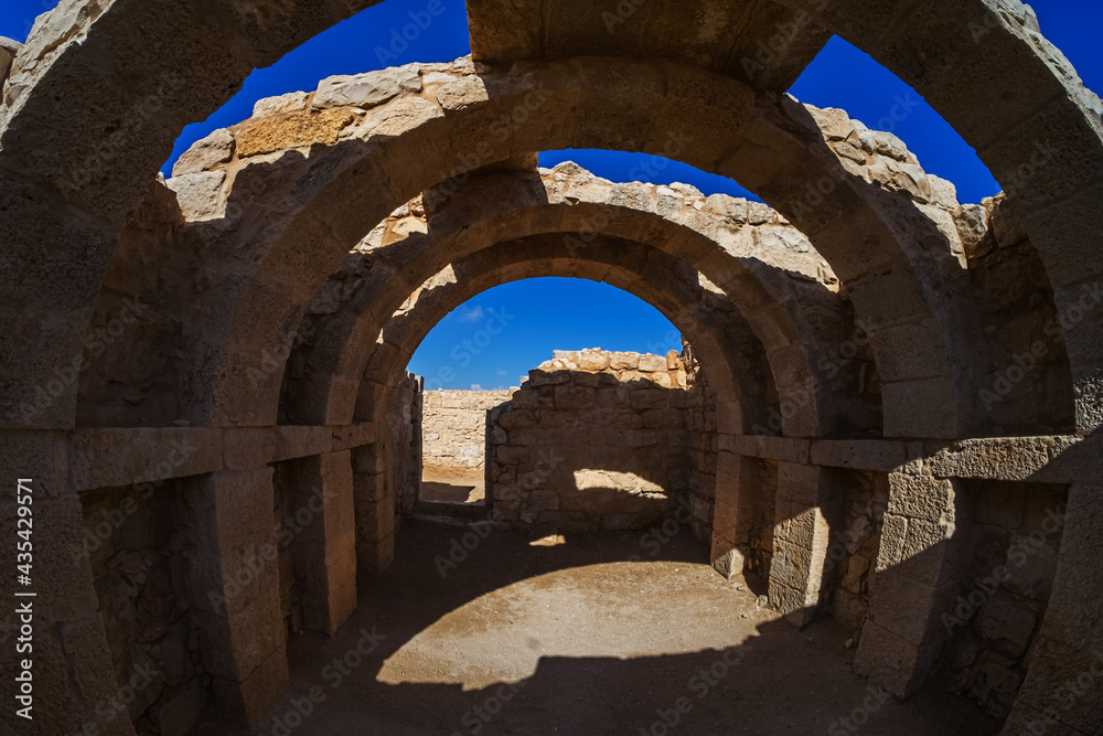 Ruins of a temple at the Avdat National Park, Negev desert