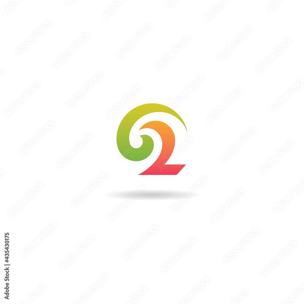 number 2 abstract logo design number 2 abstract logo design