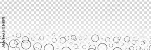 Vector realistic isolated bubbles for template and layout covering on the transparent background.