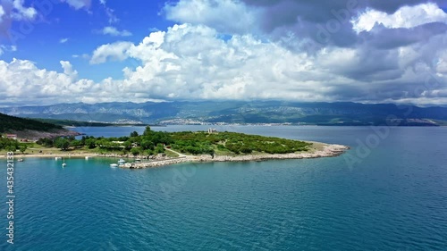 Aerial view of Krk Island, Croatia