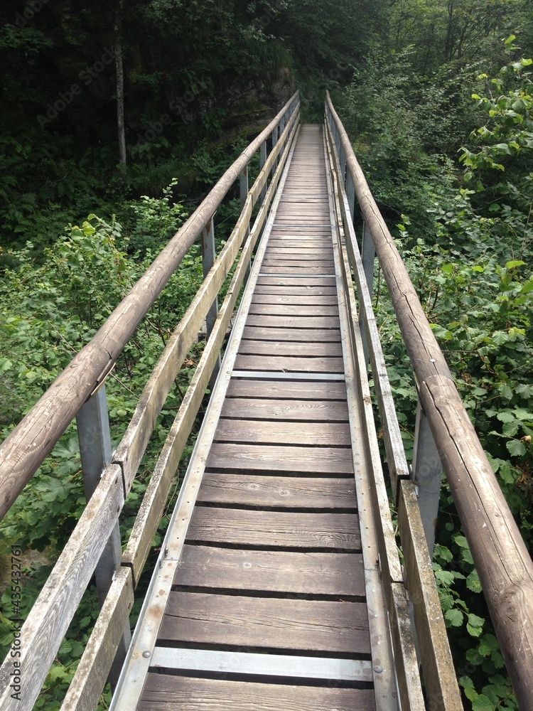 Holzbrücke im Verzasca-Tal