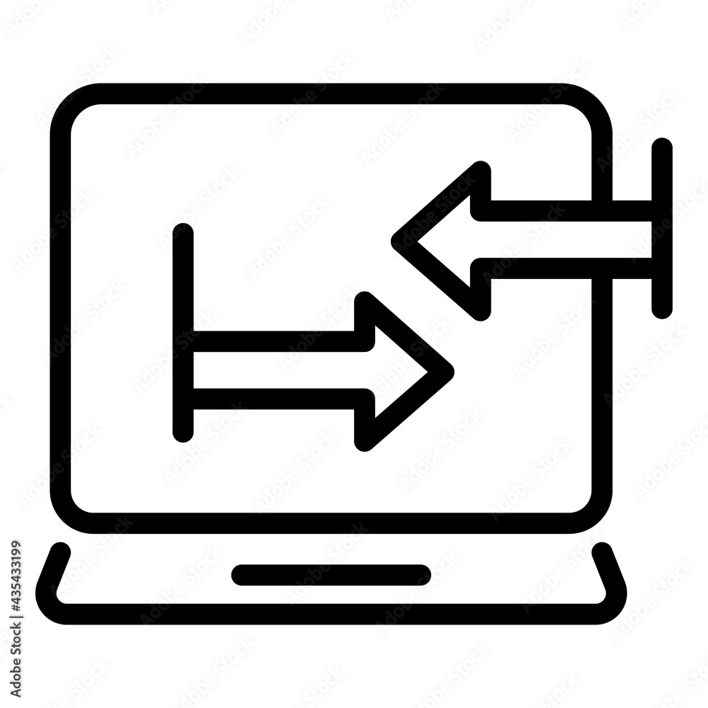 Laptop regeneration icon. Outline Laptop regeneration vector icon for web design isolated on white background Laptop regeneration icon. Outline Laptop regeneration vector icon for web design isolated on white background