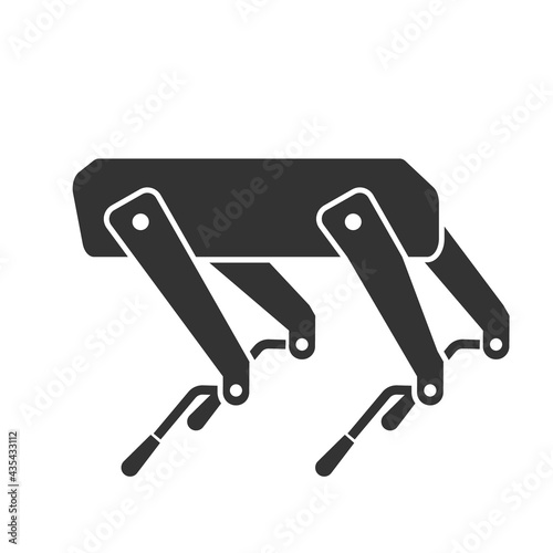SPOT robot dog black glyph icon.