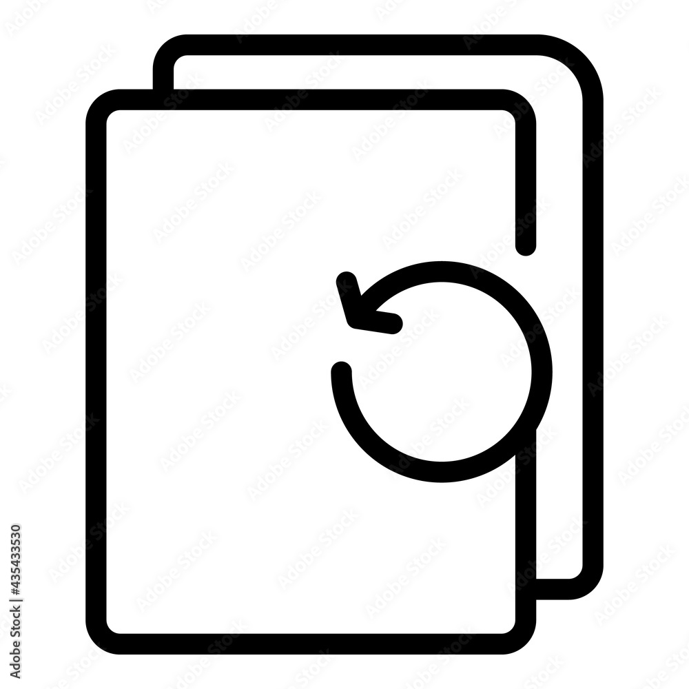 Files backup icon. Outline Files backup vector icon for web design isolated on white background