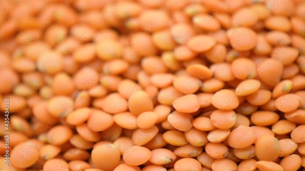 Lentil, Macro shot, Lentil on table spinning to right. Lentil, Macro shot, Lentil on table spinning to right.