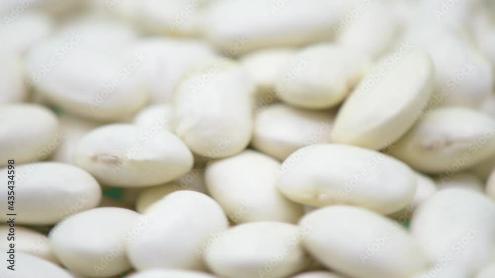 Beans, Macro shot, Beans on table spinning to right. Beans, Macro shot, Beans on table spinning to right.